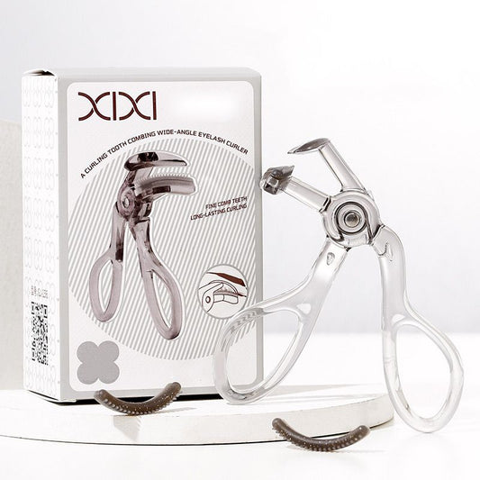 Ergonomic Wide-Angle Eyelash Curler - Natural & Long-Lasting Lash Curl