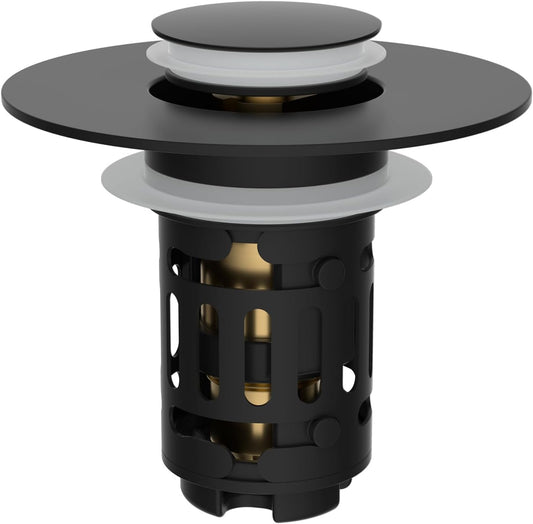 Universal Pop-Up Sink Drain Stopper with Strainer