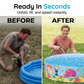 🏡💦Large Foldable Backyard Wading Pool for Whole Family & Pets – Instant Summer Fun For Kids & Year-Round Play 🏖️