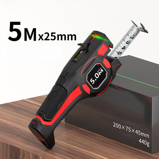 ⚡2-in-1 Tape Measure with Laser Guide