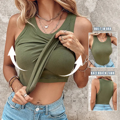 💖ÚLTIMO DIA COM PREÇO ESPECIAL: €29.99!!💖 Regata canelada elástica com sutiã embutido